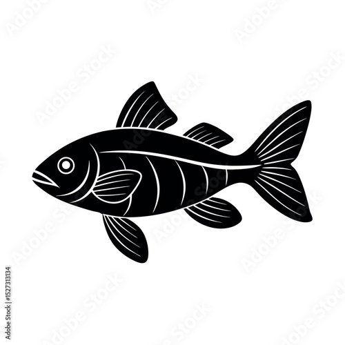 catalufa fish vector silhouette