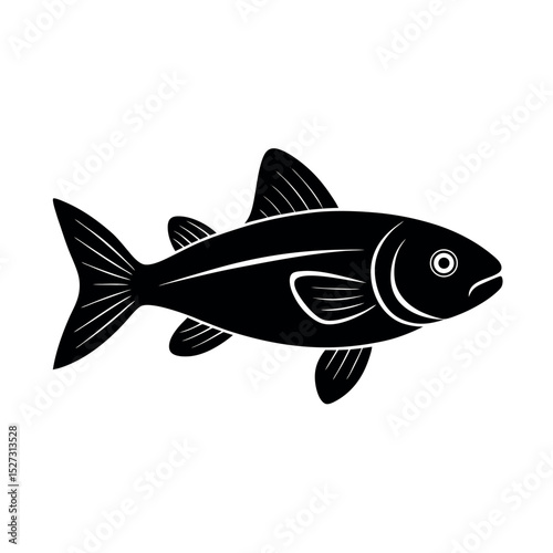 chanos fish vector silhouette