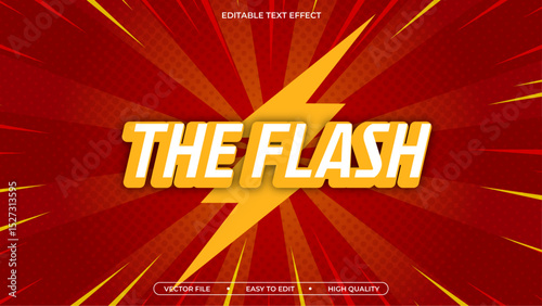 The flash style editable text effect in modern trend style