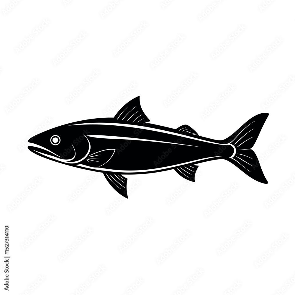 Fototapeta premium cobia vector silhouette