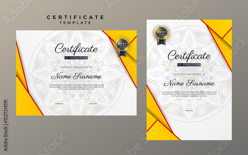 Gradient modern and simple certificate template