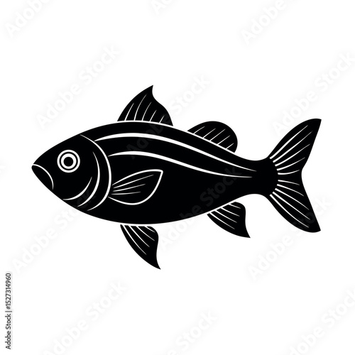 cusk fish vector silhouette