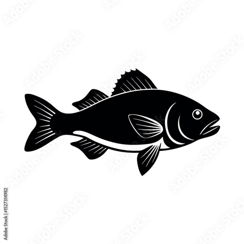 croaker vector silhouette