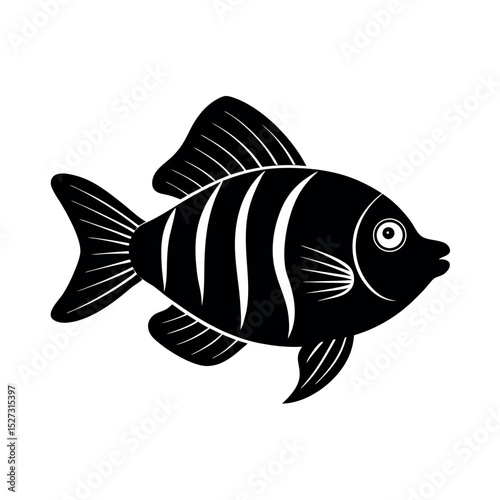 damselfish vector silhouette