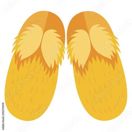 A pair of pink rubber flip-flops, a classic summer beach footwear, are isolated on white in this vector illustration