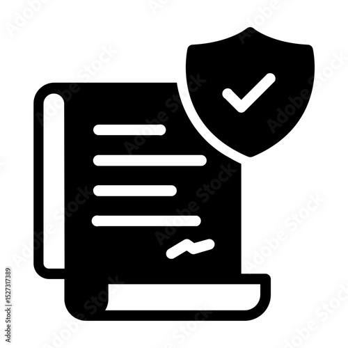 insurance policy Solid icon