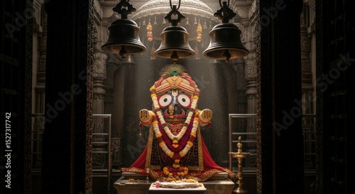 Jagannath temple puri odisha deity hinduism bells india indian culture art