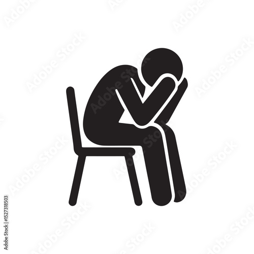 Person sitting on chair with head in hands, feeling despair and hopelessness