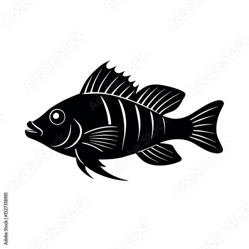 jack fish vector silhouette