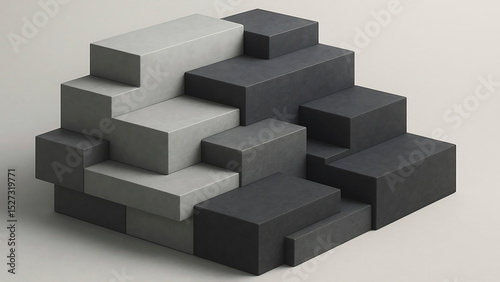 Abstract Geometric Cube Composition Modern Minimalist Wallpaper for Desktop & Mobile