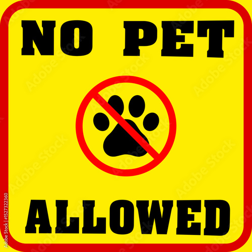 no pet allowed sign 06