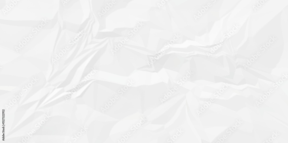 Obraz premium White abstract crumple obsolete billboard rumple. wrinkle ripped creased white crumple aged closeup craft document grunge recycling paper background. 