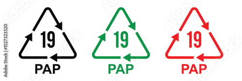 Recycling code icon set. Plastics, batteries, paper, metals, organic Biomatters, glass and composite vector symbols. set of recycling codes of plastics, plastic, recycle, symbol, paper, glass in eps10