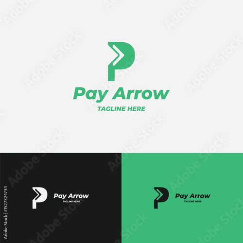 P Arrow Logo Concept for Payment Method