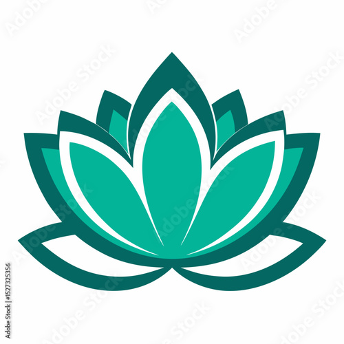 Lotus Flower: A beautifully rendered lotus flower. Its petals gracefully unfurl, exhibiting a rich symphony of colors. This artistic illustration invites contemplation. 