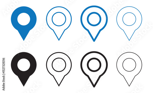 Location icon set vector. map pin symbol. eps PMG, JPG file.