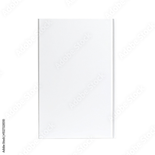Blank white book cover mockup isolated on transparent background