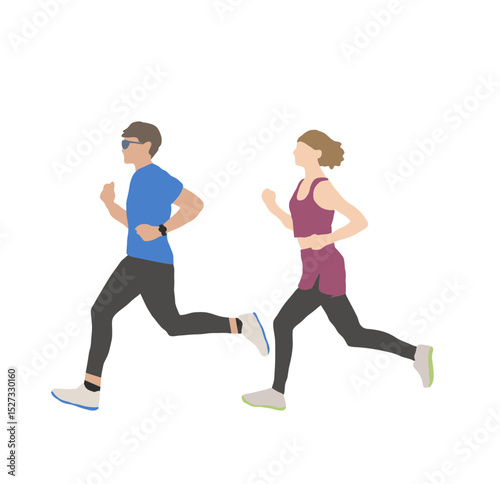 Jogging Couple – Urban Fitness, Morning Run
