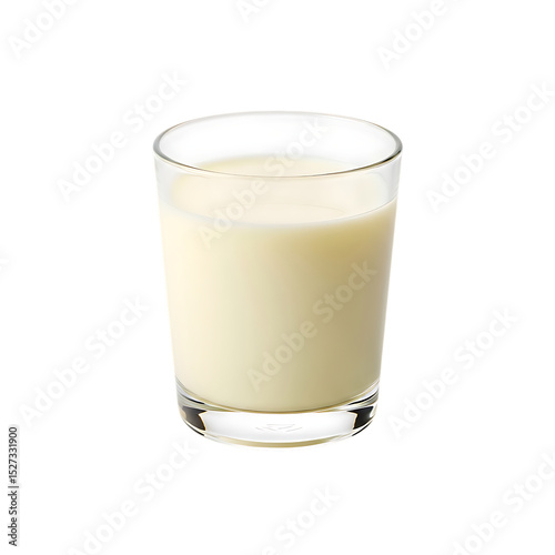 Glass of milk fresh dairy product healthy drink nutritious beverage breakfast ingredient isolated against black on transparent background
