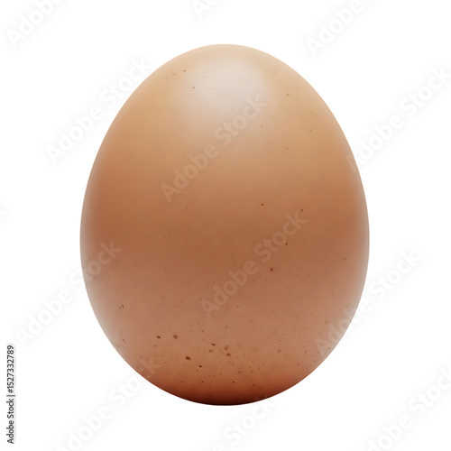 Isolated brown chicken egg on black background for cooking baking and healthy eating food concept on transparent background