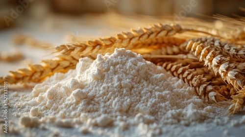 Wheat flour and wheat ears