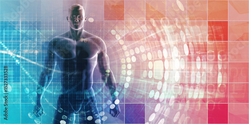 Wall Mural Futuristic Athlete