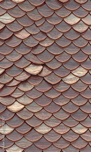 Rose Gold Scale Seamless Pattern Illustration