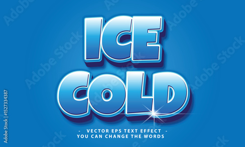 ice cold text with effect illustration