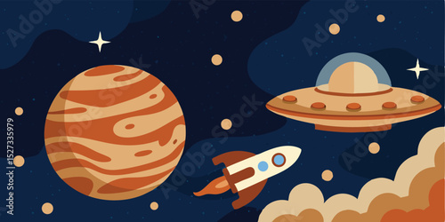 Fototapeta Naklejka Na Ścianę i Meble -  ufo in space