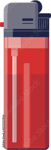 Classic Red Plastic Lighter for Everyday Use