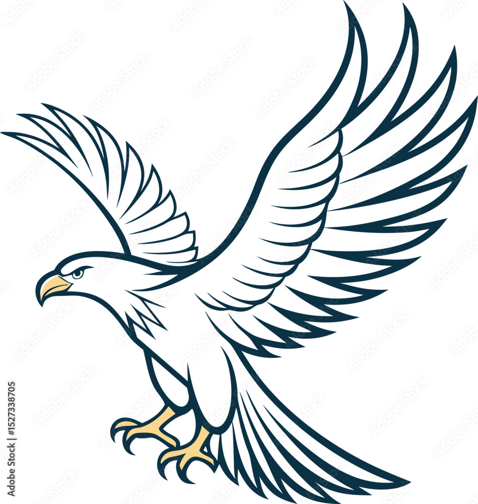 Obraz premium vector illustration of an eagle
