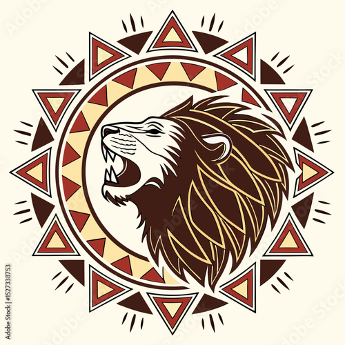 tribal tattoo Lion head