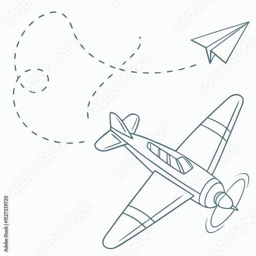 vector illustration of a plane