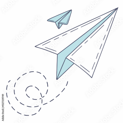 paper airplane vector illustration