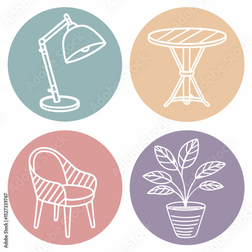 vector set of kitchen utensils