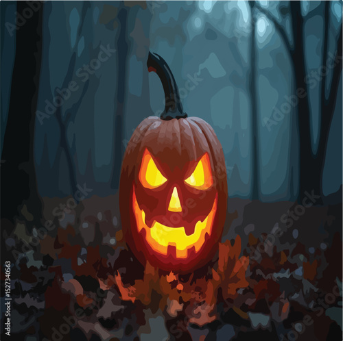 halloween pumpkin on a dark background