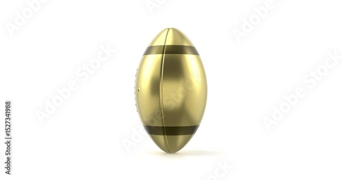 Rotating golden American football ball