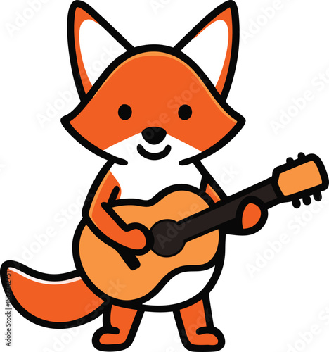 cartoon fox with a blank sign