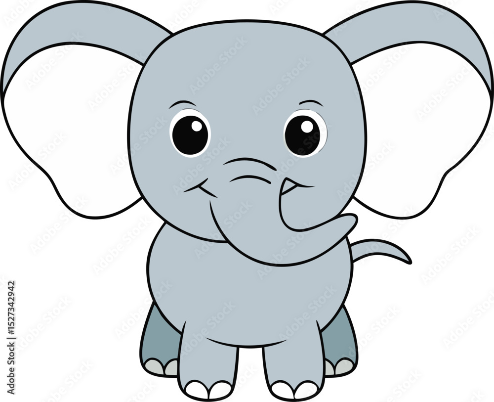 Obraz premium elephant cartoon animal drawing