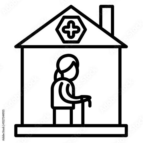 Nursing Home Vector Icon