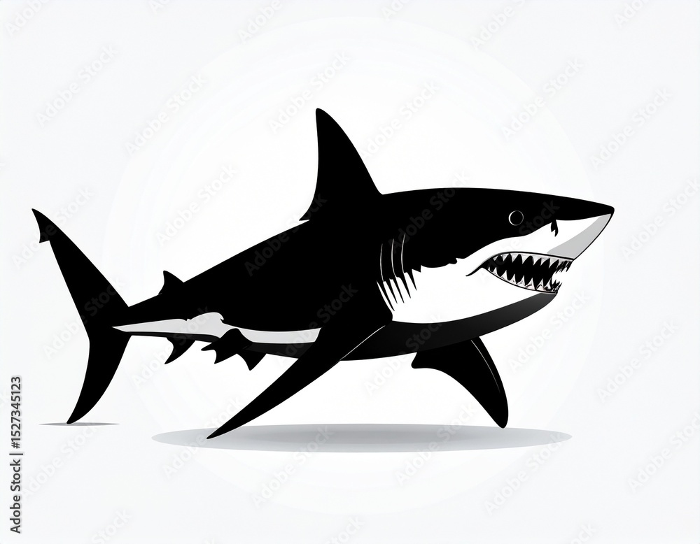 Obraz premium shark vector illustration