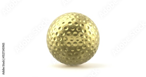 Rotating golden golf ball