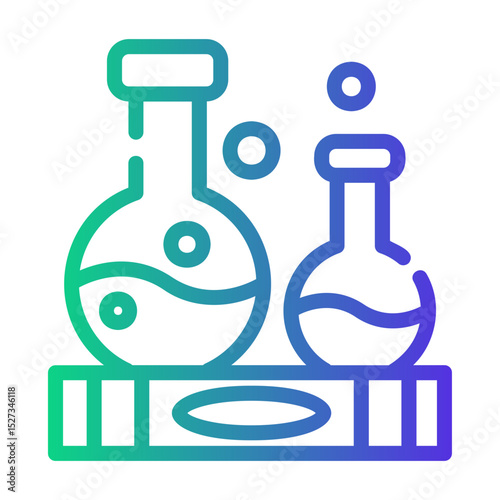 science Line Gradient Icon