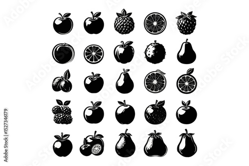 set of vector fruits
