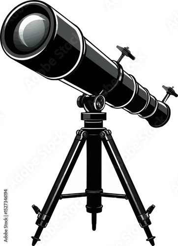 telescope isolated on white background