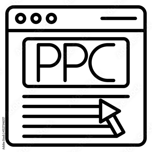 Pay-Per-Click (PPC) Vector Icon