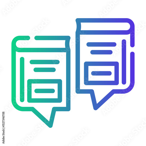 book Line Gradient Icon