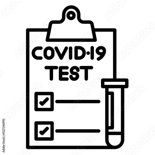 COVID-19 Test Vector Icon