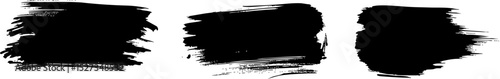 Black paintbrush strokes copy space template white background