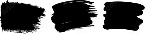 Black paintbrush strokes copy space template white background